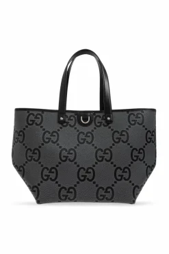 Gucci GREY Bag 'Jumbo GG Medium' type 'shopper'
