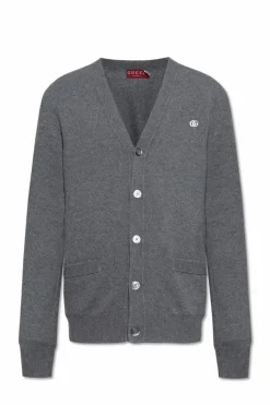 Gucci GREY Cardigan with pockets