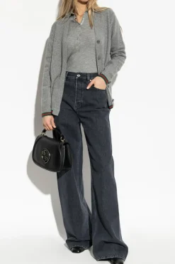 Gucci GREY Cardigan with signature belt Web