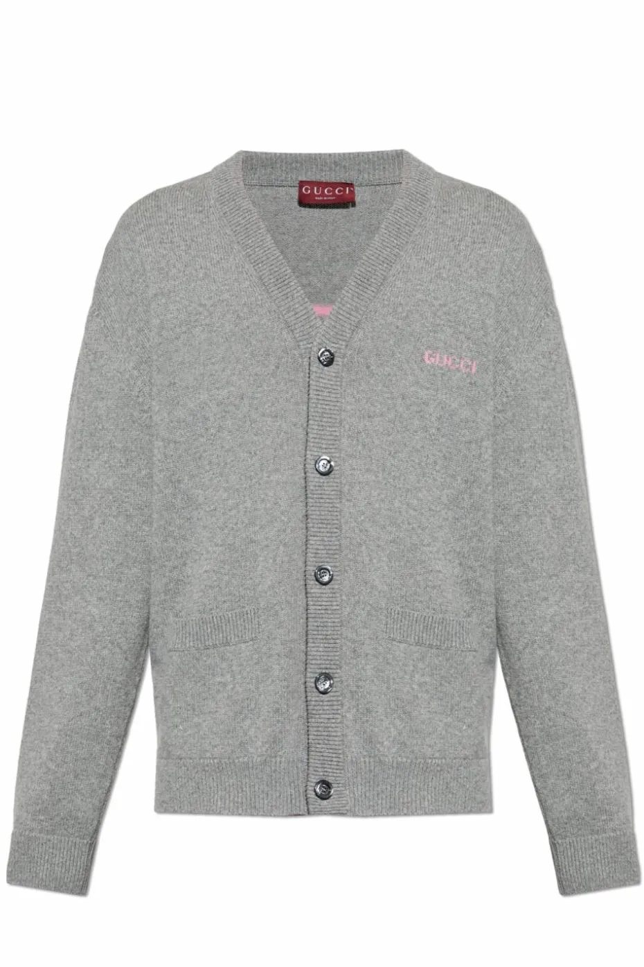 Gucci GREY Cardigan with Pockets