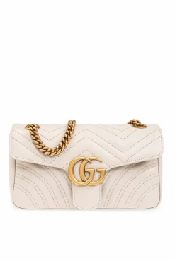 Gucci GREY ‘GG Marmont Small’ quilted shoulder bag