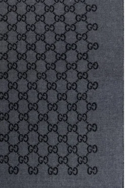 Gucci GREY 'GG' Pattern Scarf