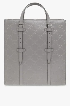 Gucci GREY Leather shopper bag