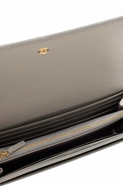 Gucci GREY Leather wallet with logo