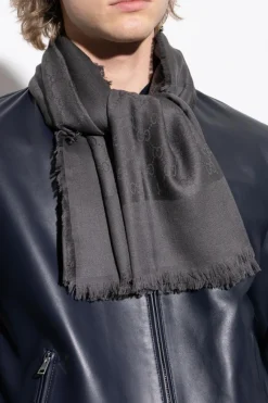 Gucci GREY Scarf with "GG" pattern