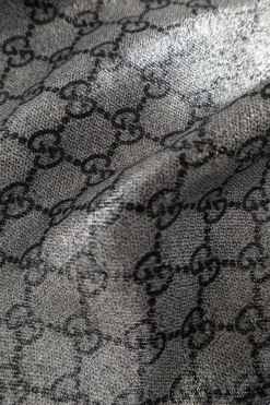Gucci GREY Shiny shawl with monogram
