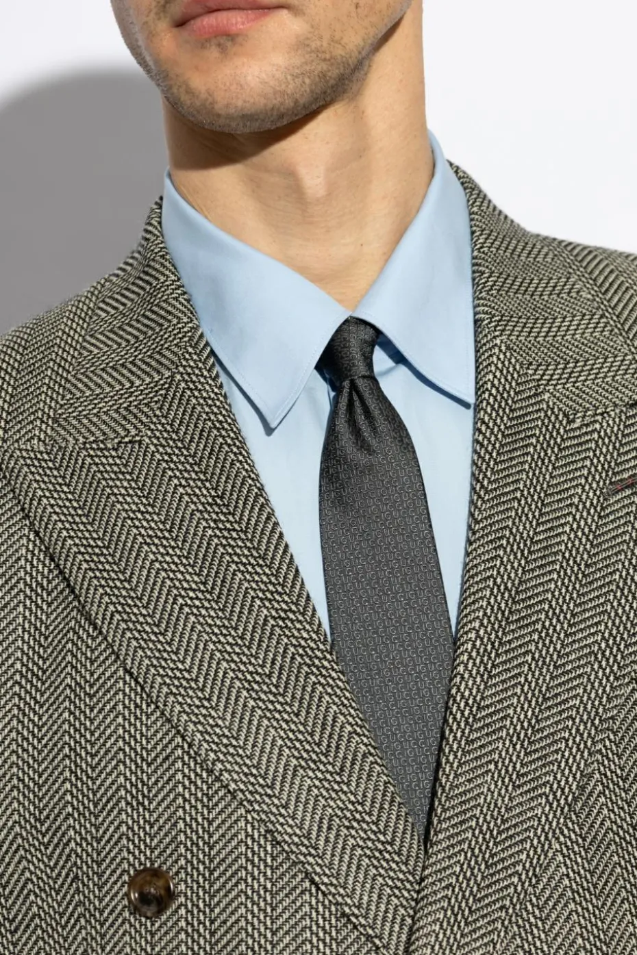 Gucci GREY Silk tie