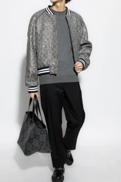 Gucci GREY Sweater with embroidered logo