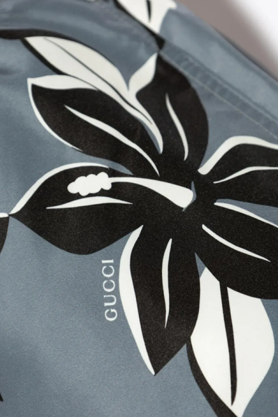 Gucci GREY Swim trunks with print