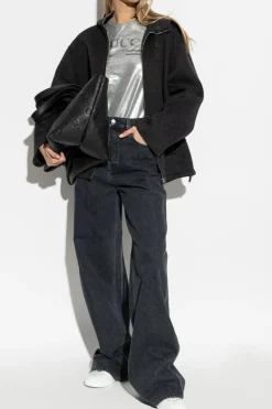 Gucci GREY Wool jacket with hood