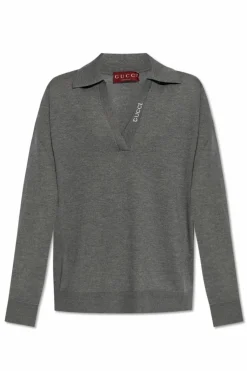 Gucci GREY Wool Polo