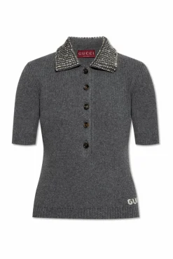 Gucci GREY Wool polo