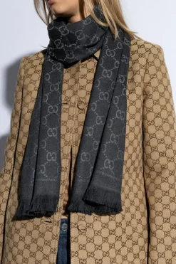 Gucci GREY Wool Scarf