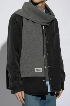 Gucci GREY Wool scarf
