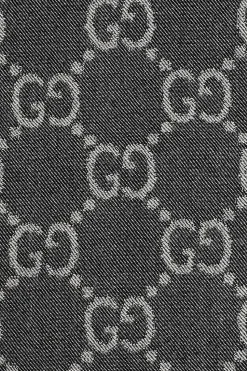 Gucci GREY Wool scarf with logo
