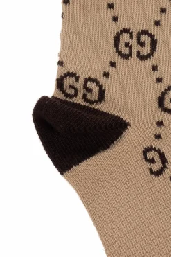 Gucci Kids beige Monogram socks