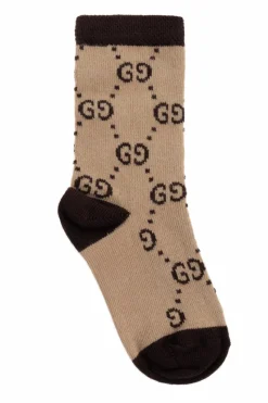 Gucci Kids beige Monogram socks