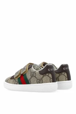 Gucci Kids beige Sneakers with a monogram