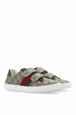 Gucci Kids beige Sneakers with monogram