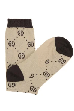Gucci Kids beige Socks with logo