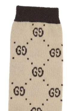 Gucci Kids beige Socks with logo