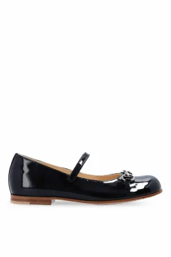 Gucci Kids BLACK Leather ballet flats