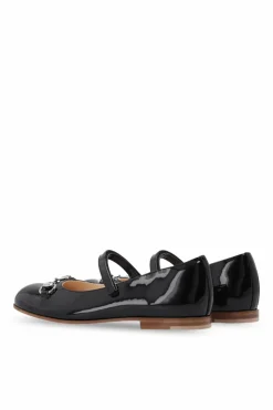 Gucci Kids BLACK Leather ballet flats