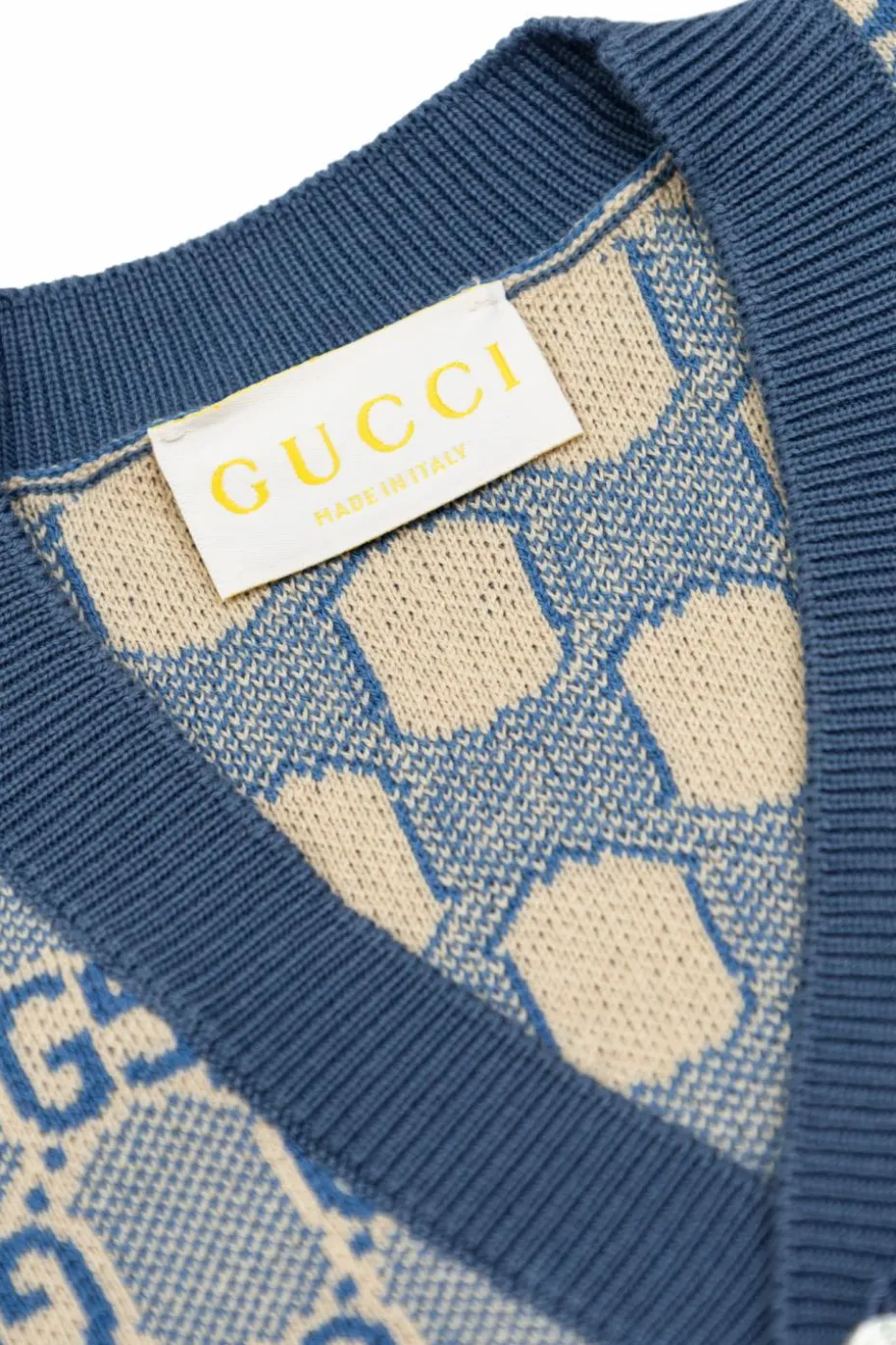 Gucci Kids BLUE Cardigan with GG pattern