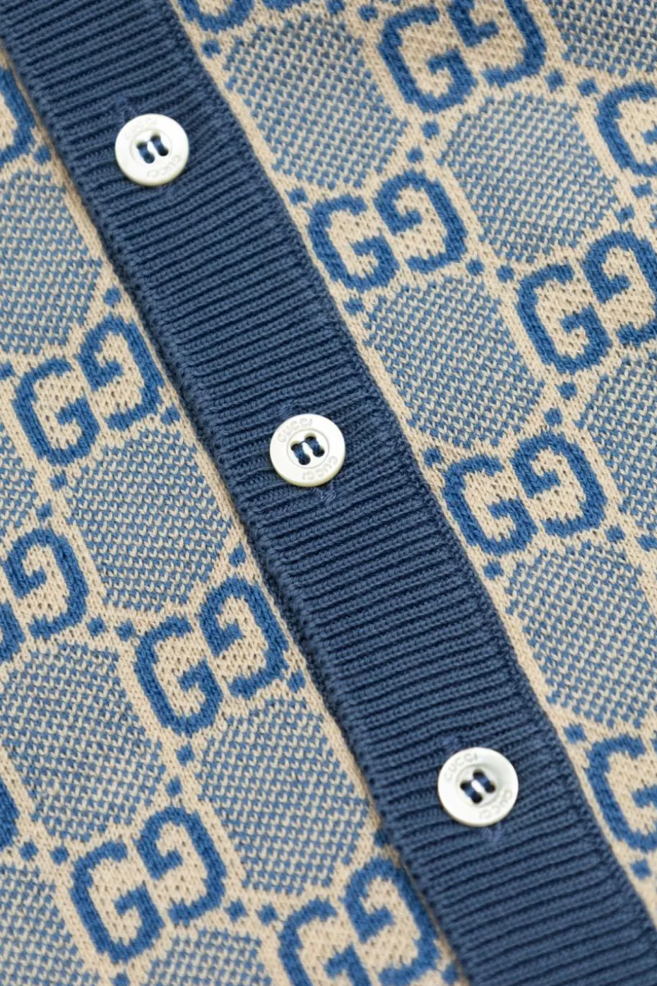 Gucci Kids BLUE Cardigan with GG pattern