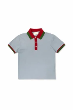 Gucci Kids BLUE Cotton polo