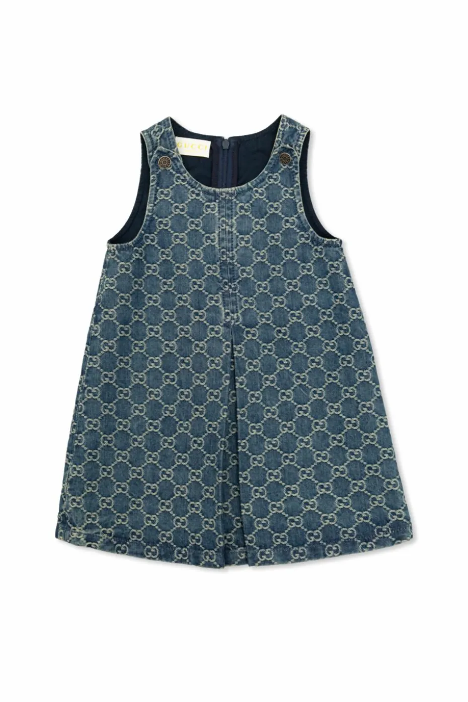 Gucci Kids BLUE Denim dress with 'GG' pattern