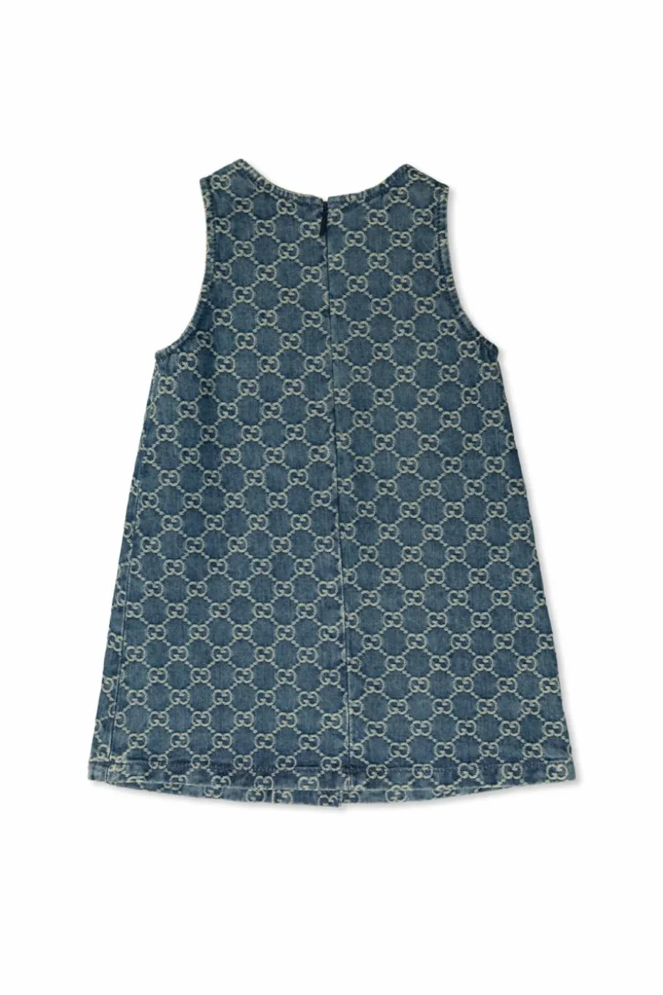 Gucci Kids BLUE Denim dress with 'GG' pattern