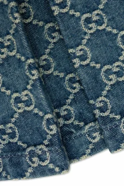 Gucci Kids BLUE Denim dress with 'GG' pattern