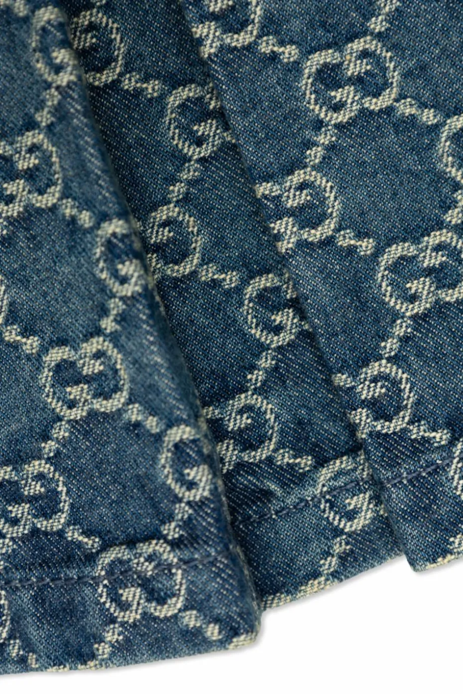 Gucci Kids BLUE Denim dress with 'GG' pattern