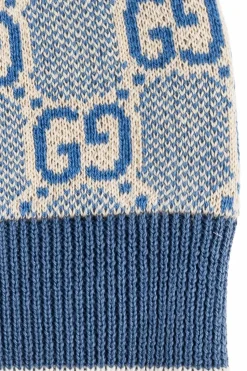 Gucci Kids BLUE Hat with GG pattern
