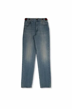 Gucci Kids BLUE Jeans with Web stripe