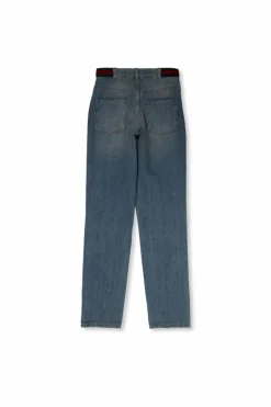 Gucci Kids BLUE Jeans with Web stripe