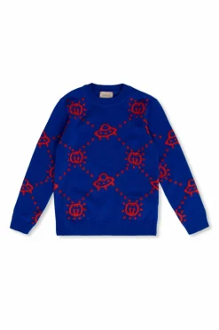 Gucci Kids BLUE Monogram sweater