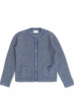 Gucci Kids BLUE Tweed cardigan