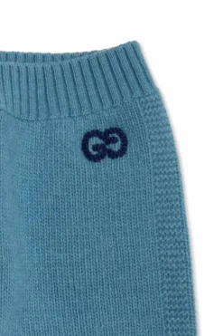 Gucci Kids BLUE Wool trousers with logo