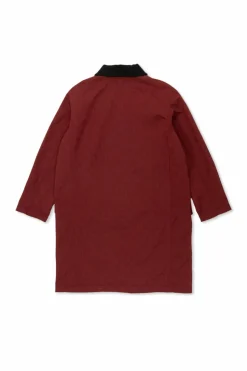 Gucci Kids BURGUNDY Coat with logo