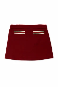Gucci Kids BURGUNDY Cotton skirt