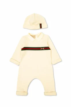 Gucci Kids cream Baby Set: Onesie and Hat