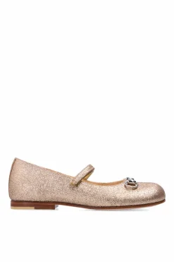 Gucci Kids GOLD Glittery ballet flats