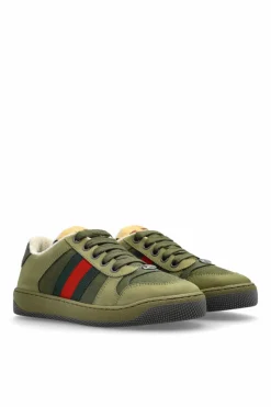 Gucci Kids GREEN "Screener" sports shoes