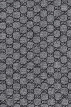Gucci Kids GREY Baby blanket with 'GG' pattern