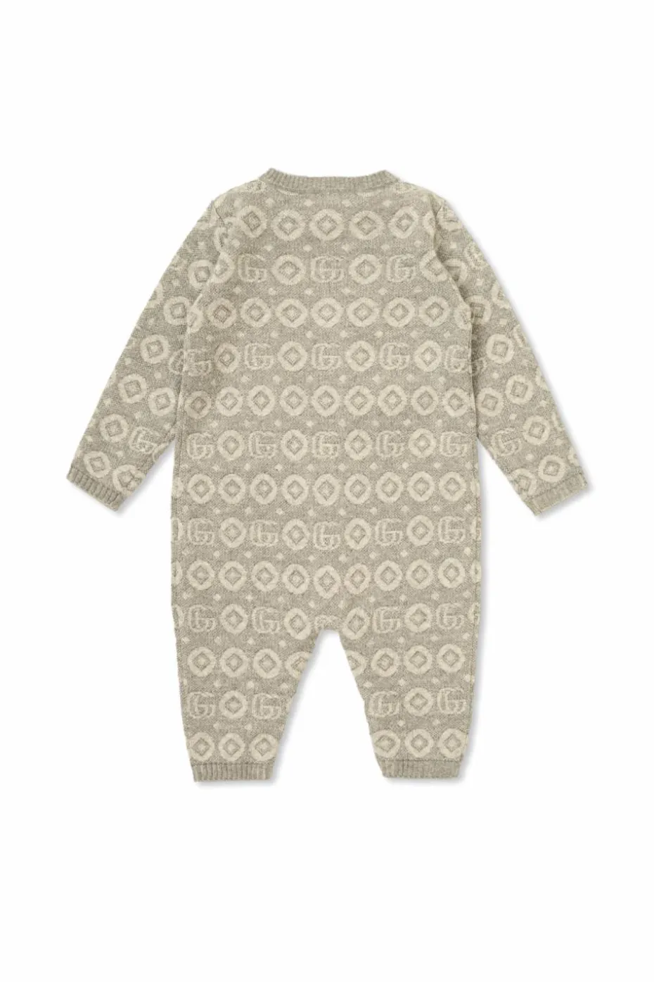 Gucci Kids GREY Baby romper with GG pattern