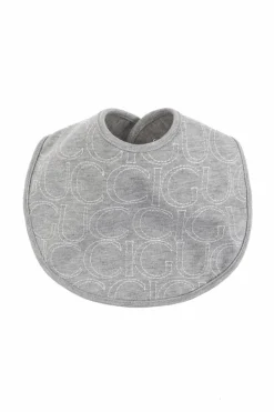 Gucci Kids GREY Cotton bib with embroidered logo