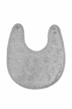 Gucci Kids GREY Cotton bib with embroidered logo