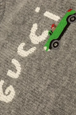 Gucci Kids GREY Sweater with embroidered logo